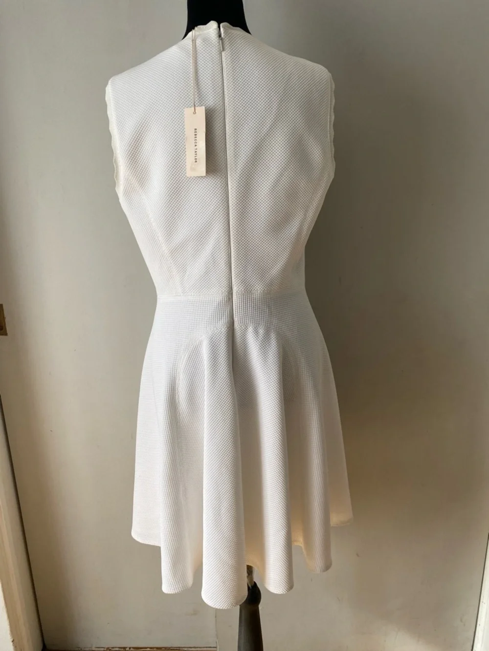 Rebecca Taylor White Sleeveless Fit-and-Flare Mini Dress - Picture 2 of 6